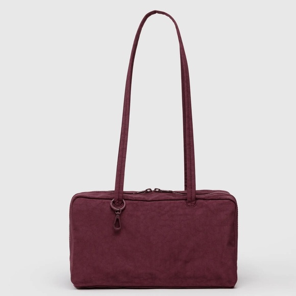 BAGGU Handbags - Mahogany Nylon Bowler Bag